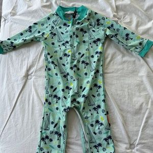 Boys Swim Protection Suit zip front long sleeve UV protection 9M-18M